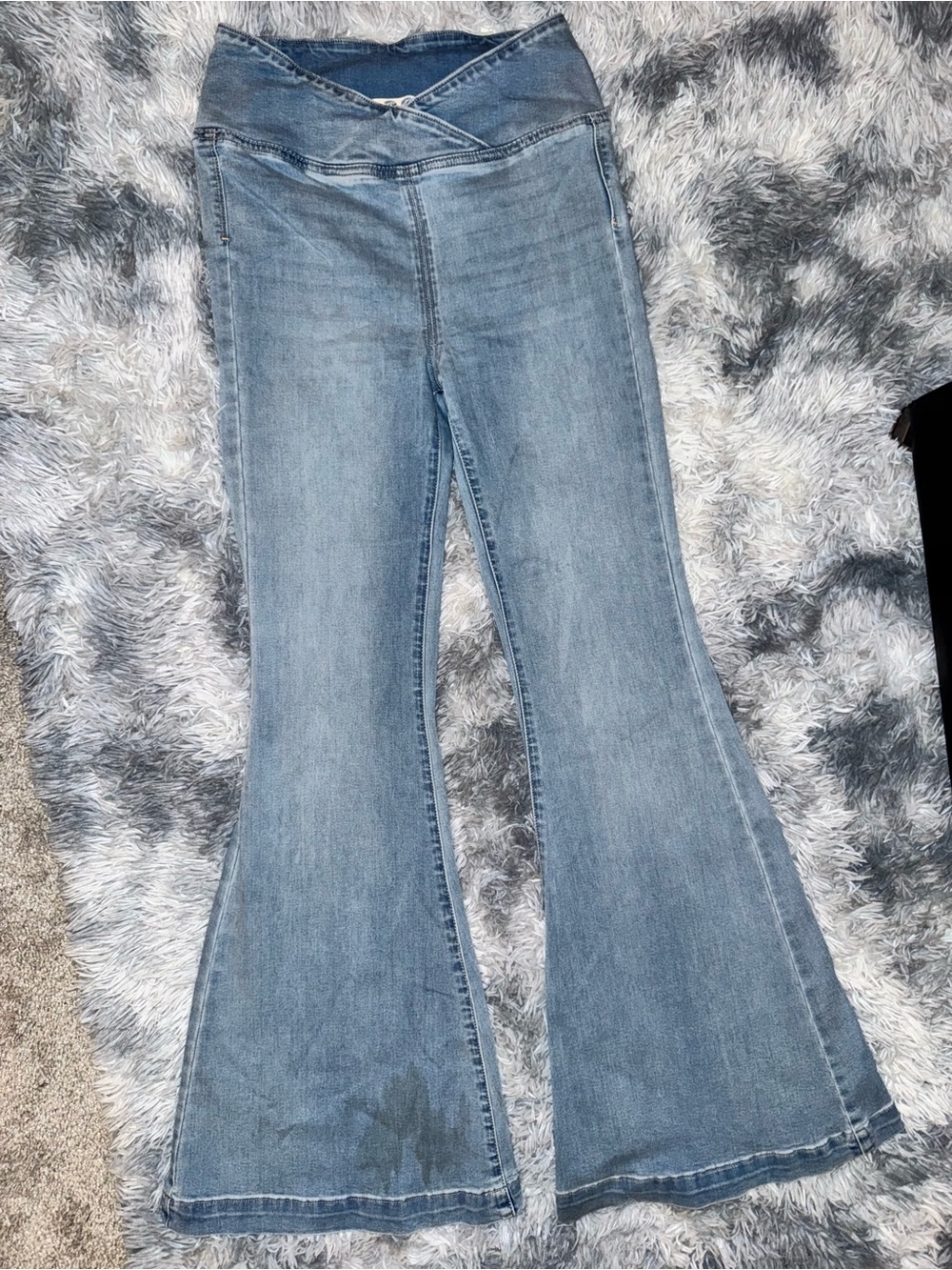 Blue flare jeans